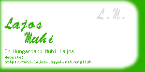 lajos muhi business card